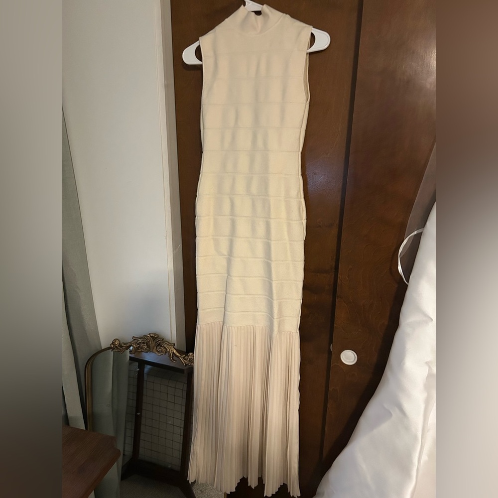 Anthropologie Cream Maxi Dress
